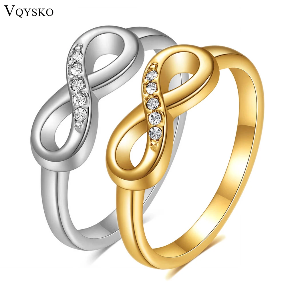 VQYSKO Tiny Infinity Promise Ring Eternal Love And Friendship Band With Cz Dainty And Trendy Design By TILO Anniversary Gift