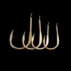 20Pcs/Pack High Carbon Steel Golden Fishing Hooks Barbed Sharp Barbed Hook Puncture Strong Flat Gold Fish Hooks