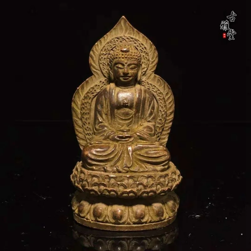 Antique , Statue, Mahavairocana , Shakyamuni Buddha Small Bronze Ornament
