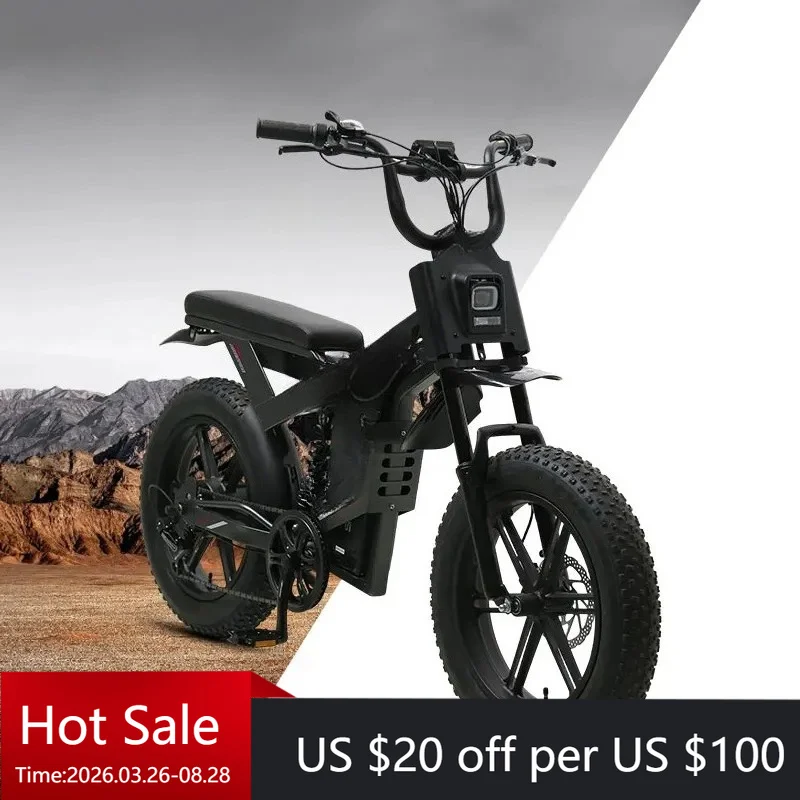 

TC TXED Stylish 7-Speed 48V 500W 13AH Lithium Battery Steel Electric Bike for Adventure, Wide Tire Electric Motorcycle Style Bik