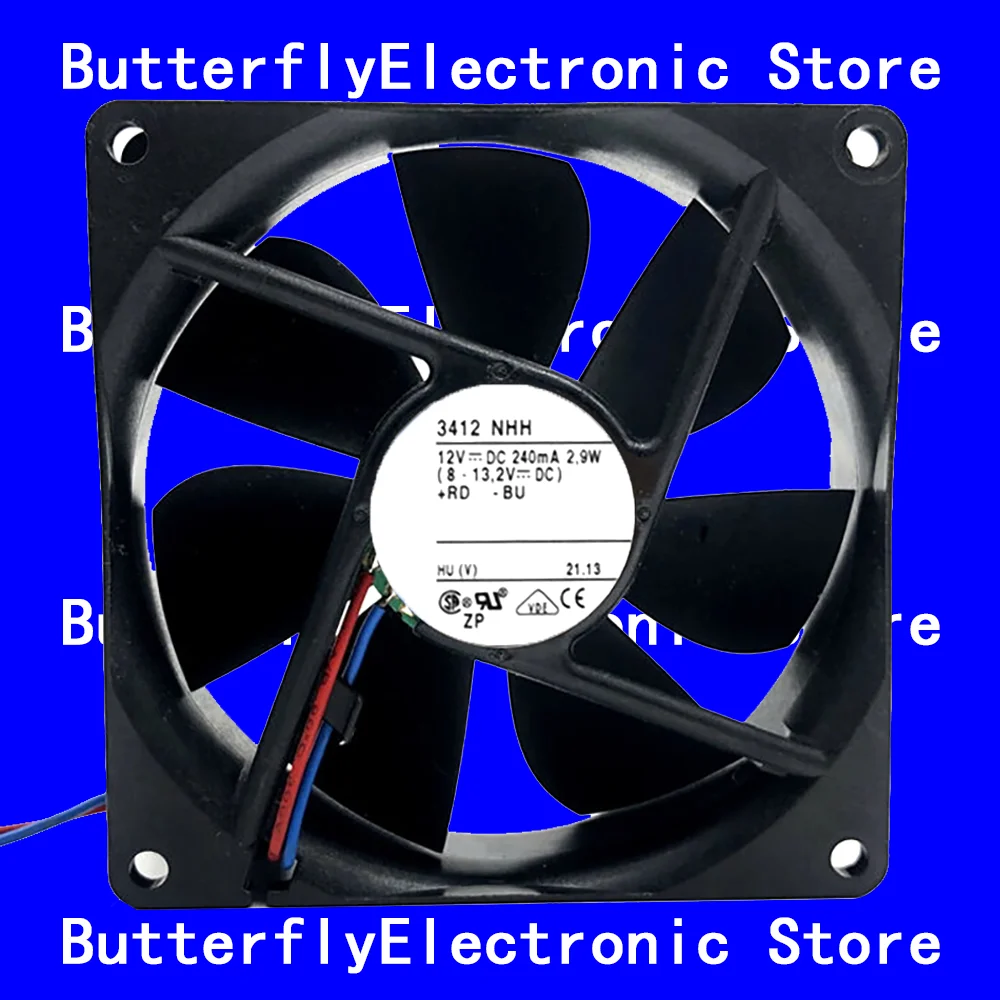 

ОРИГИНАЛЬНЫЙ НОВЫЙ ВЕНТИЛЯТОР 3412NHH 3412 NHH 12 В постоянного тока 2,9 Вт 9225 9 СМ 92*92*25 ММ