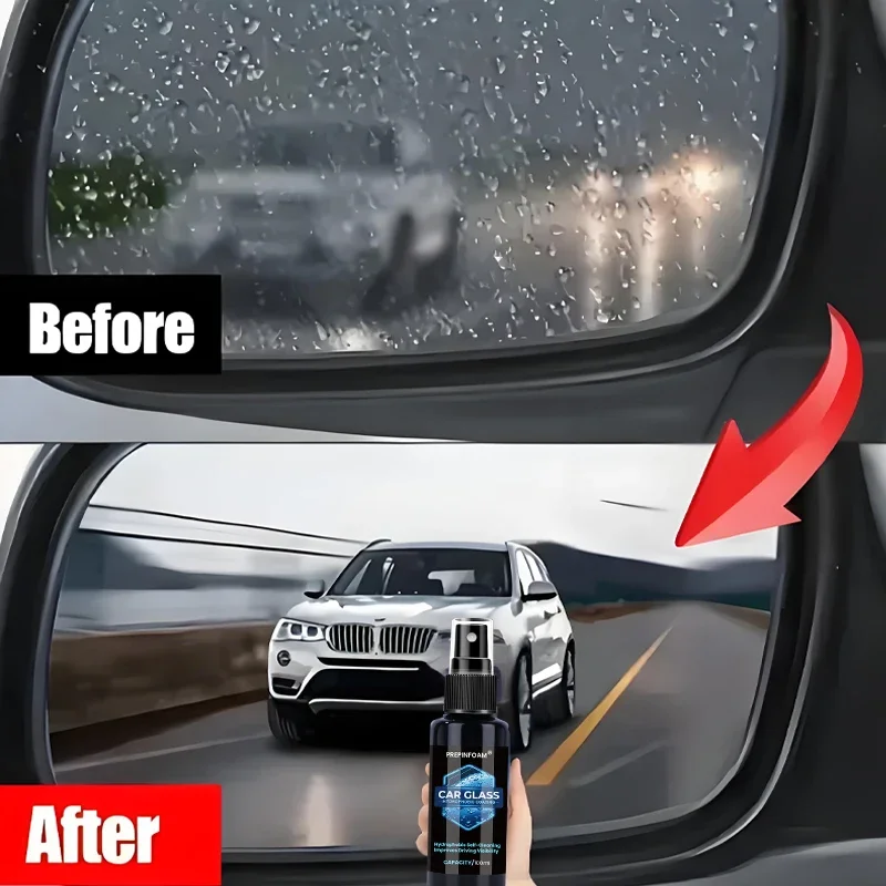 سيارة طارد المياه رذاذ مكافحة طلاء المطر وكيل للزجاج مسعور مكافحة المطر زجاج سيارة مرآة قناع وكيل البولندية P107 #3