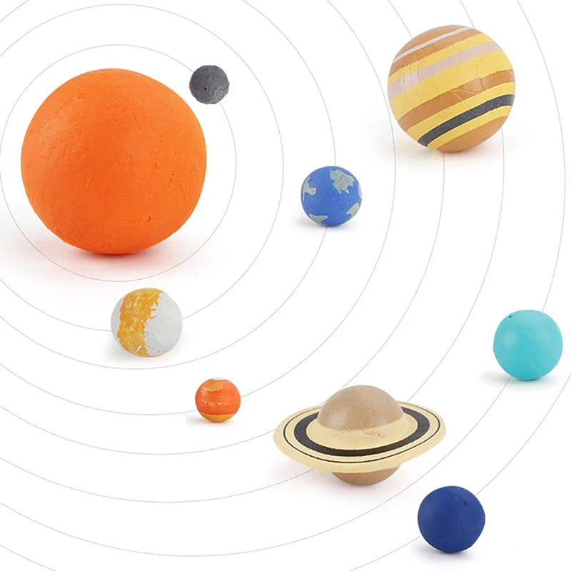 9 Pcs/Set Simulation The Solar System Cosmic Planet System Universe Model Figures Teaching Materials Science Educational Toys