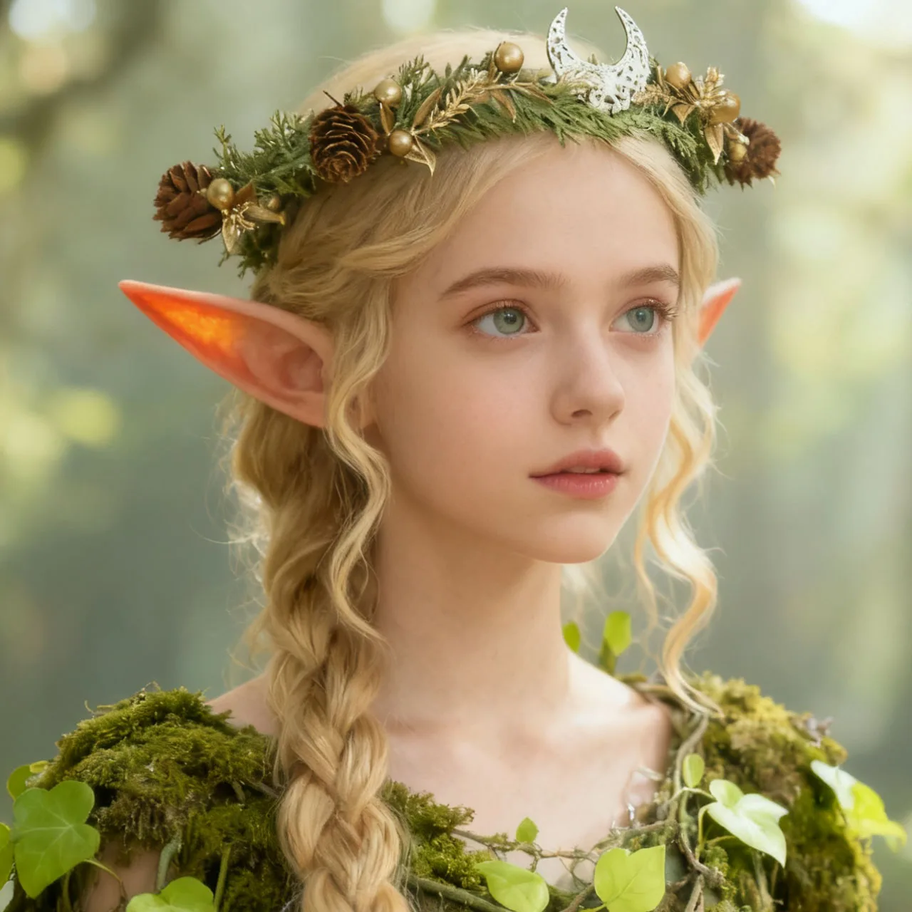 floresta-fada-pinha-lua-coroa-ouro-verde-floresta-headpiece-natureza-deusa-rustico-casamento-grinalda-elf-luar-acessorio-de-cabelo