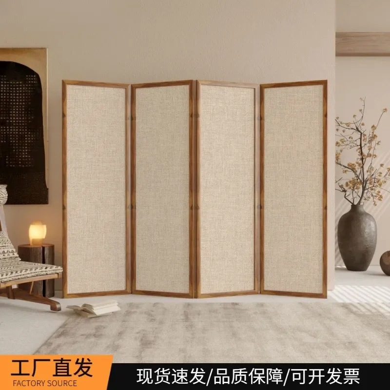 Japanese Style Folding Screen Partition for Living Room Entryway Porch Office Simple Retro Room Divider Wall Home Decor