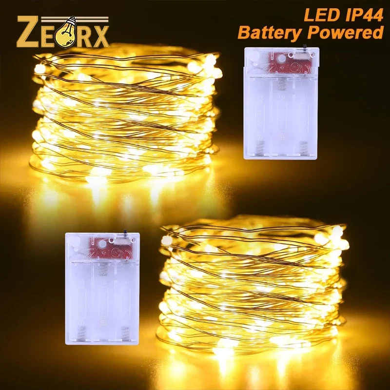 

50/100 LEDs Fairy Lights, Battery Operated Flexible Copper Wire Twinkle Light String with 2 Modes for Indoor/outdoor Home Decor