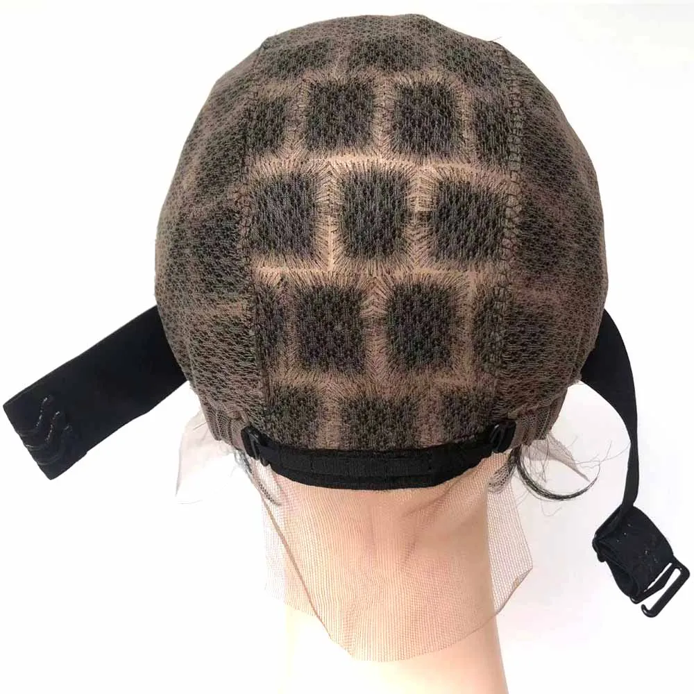 Peluca trenzada de encaje completo para mujeres negras, gorro de aciano, gorra trenzada banttu con cesta trenzada sin nudos