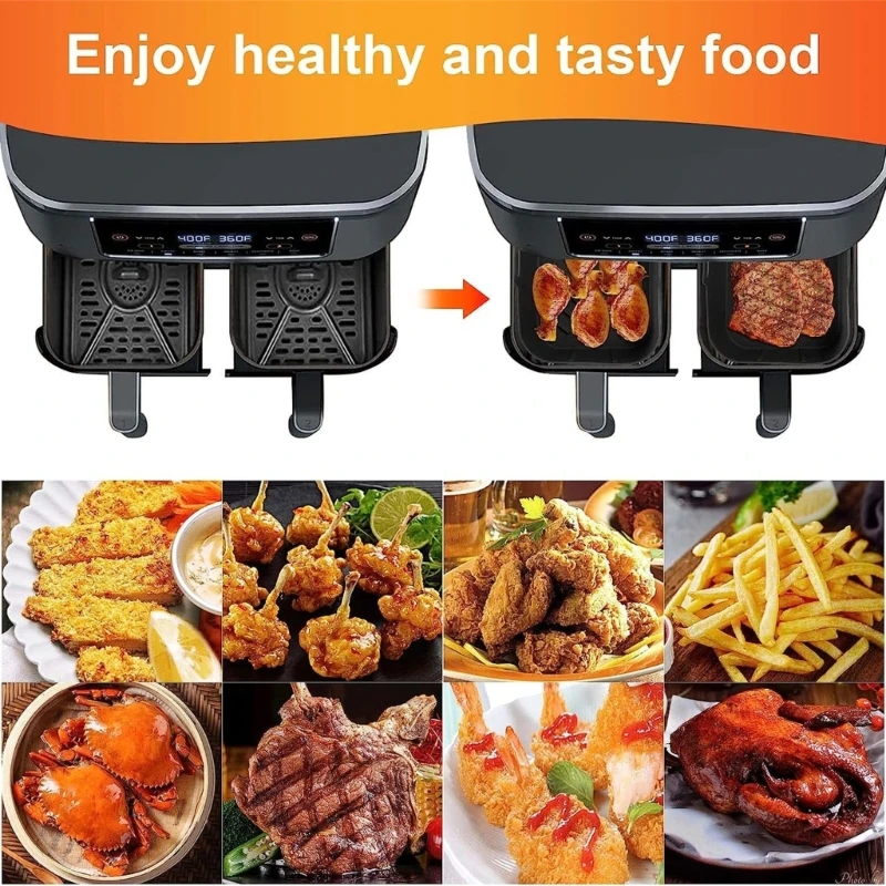 2 Gói Nồi Chiên Không Dầu Air Fryer Giỏ Khuôn Silicon Lò Nướng Khay Nướng Bánh Pizza Rổ Gà Chiên