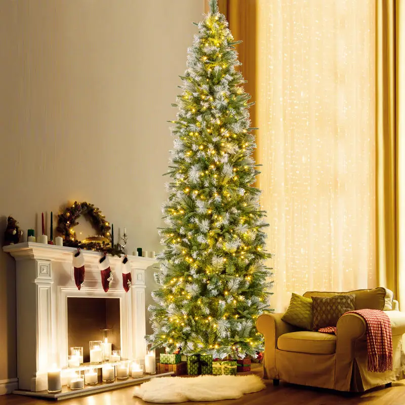 

6/7.5/9 FT Artificial Christmas Tree with Warm-White LED Lights-L