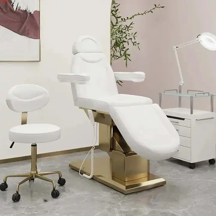 2026 Luxury Beauty Massage Table Beauty Salon Furniture Eyelash Bed Cosmetic Electric Spa Beauty Facial Massage Bed