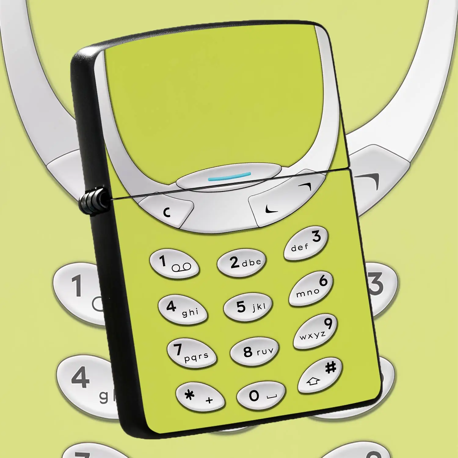 Retro Keypad Phone Inspired Novelty Lighter, Portable Exquisite All-Scene Daily Companion, Ideal For Commute Travel Casual Gatherings, Trendy Unique Nostalgic Practical Accessory With Fun Retro Stylish Design, Perfect A A Humorous And Inter