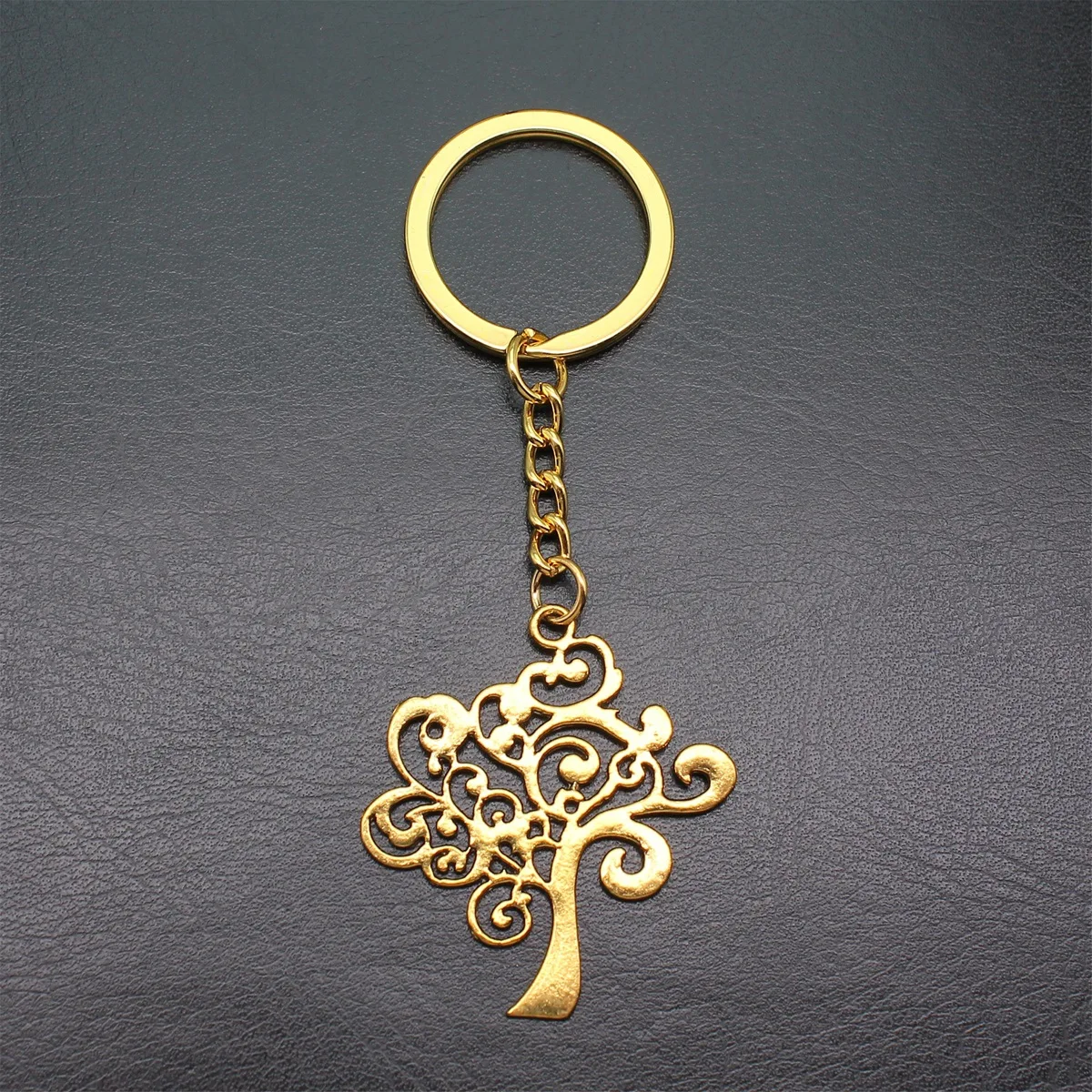 Cute Tree Of Life Keychains 28Mm Ring Male Jewelry Mother'S Day Findings & Components