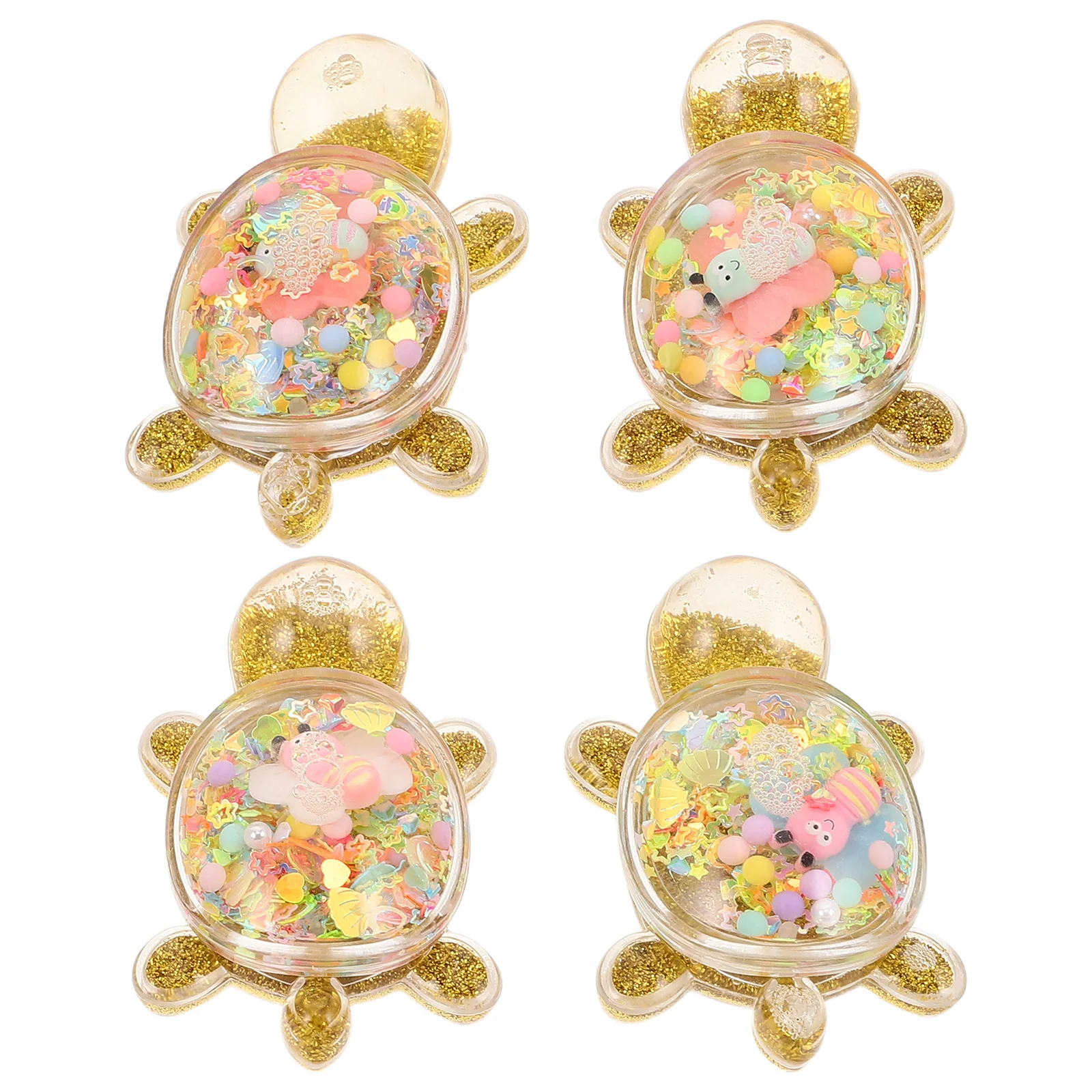 4Pcs Liquid Motion Flowing Decoration Creative Multicolor Desktop Aquarium Pool Party Birthday Favor Ocean Animal