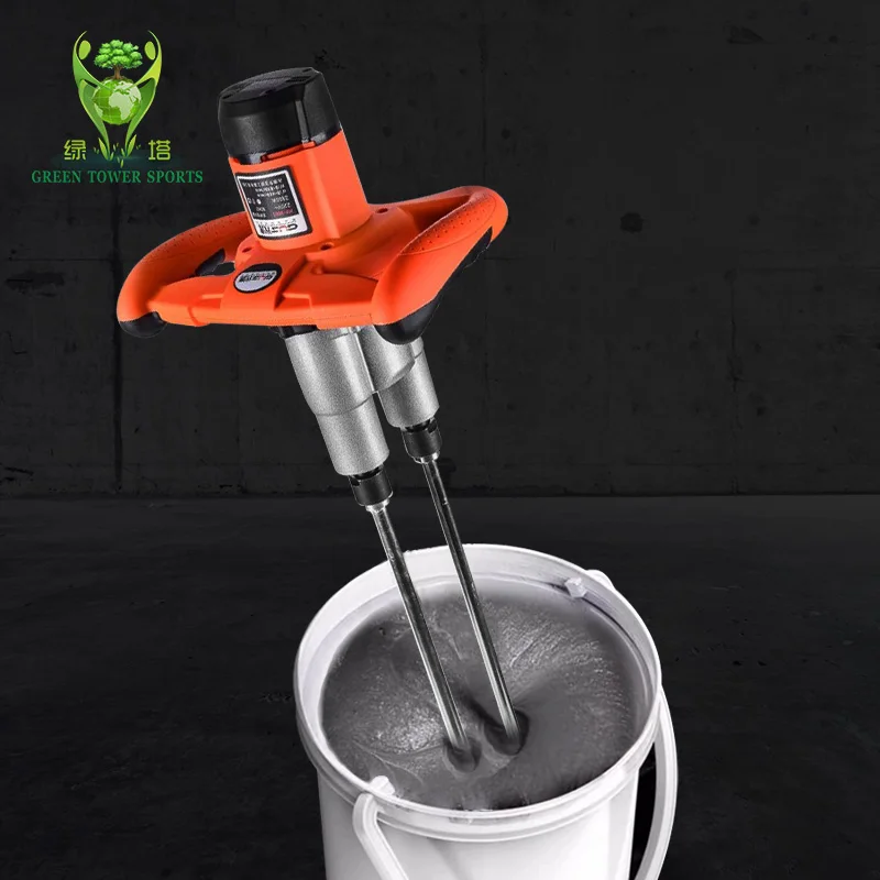Industrial & DIY Grade 6-Speed Adjustable Electric Hand Mixer Double Bar Machine Paint Mixer