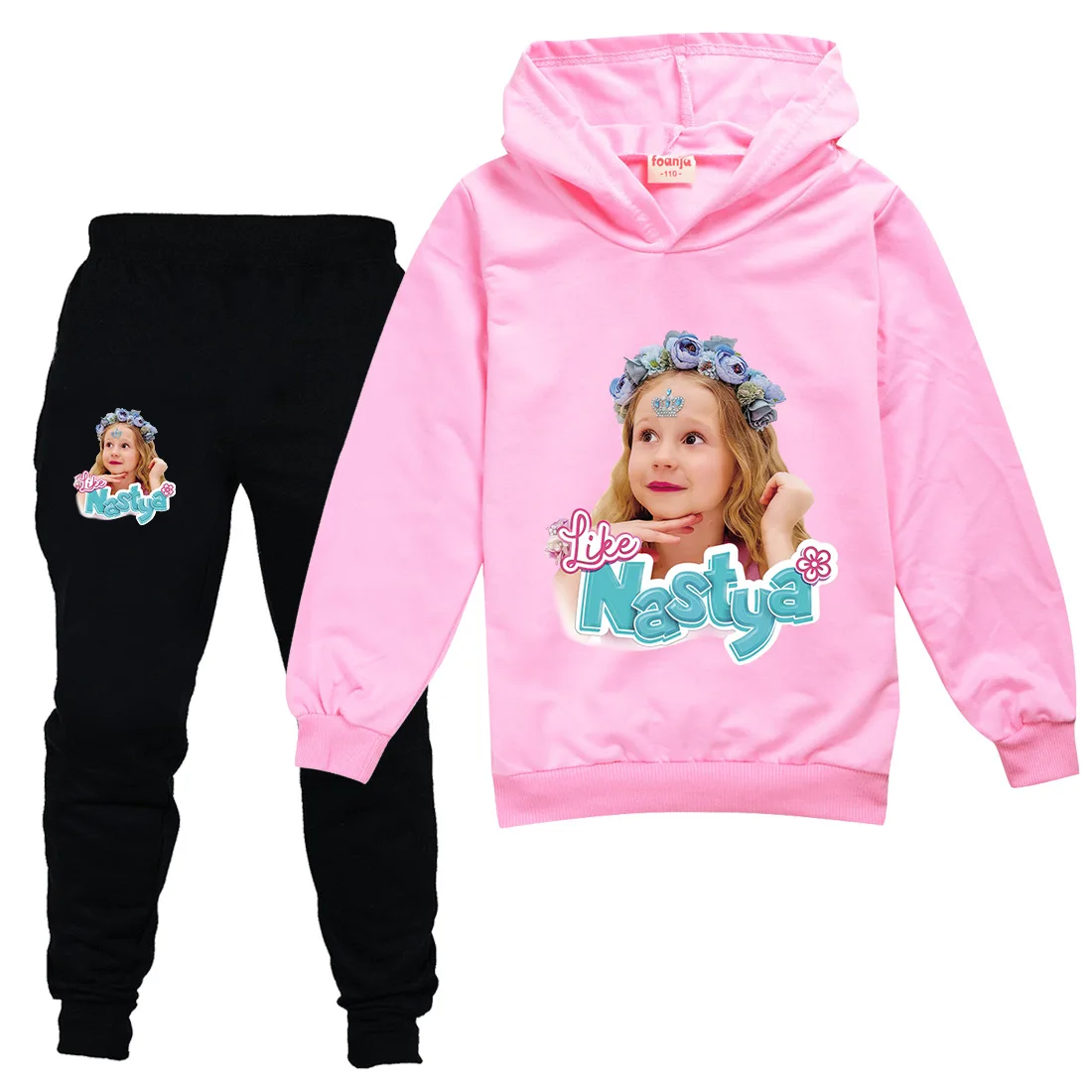 Russia Like Nastya Clothes Set Kids Cartoon Hoodies & Sweatshirts Pants 2pcs Sets Toddler Girls Outfits Junior Boys Sportsuits