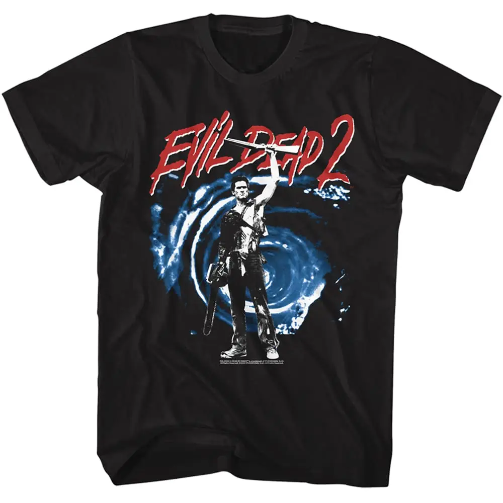 American Classics Evil Dead II Movie T-Shirt Ex-Mortis Mens Short Sleeve T Shirts 80s Horror Film Graphic Tees