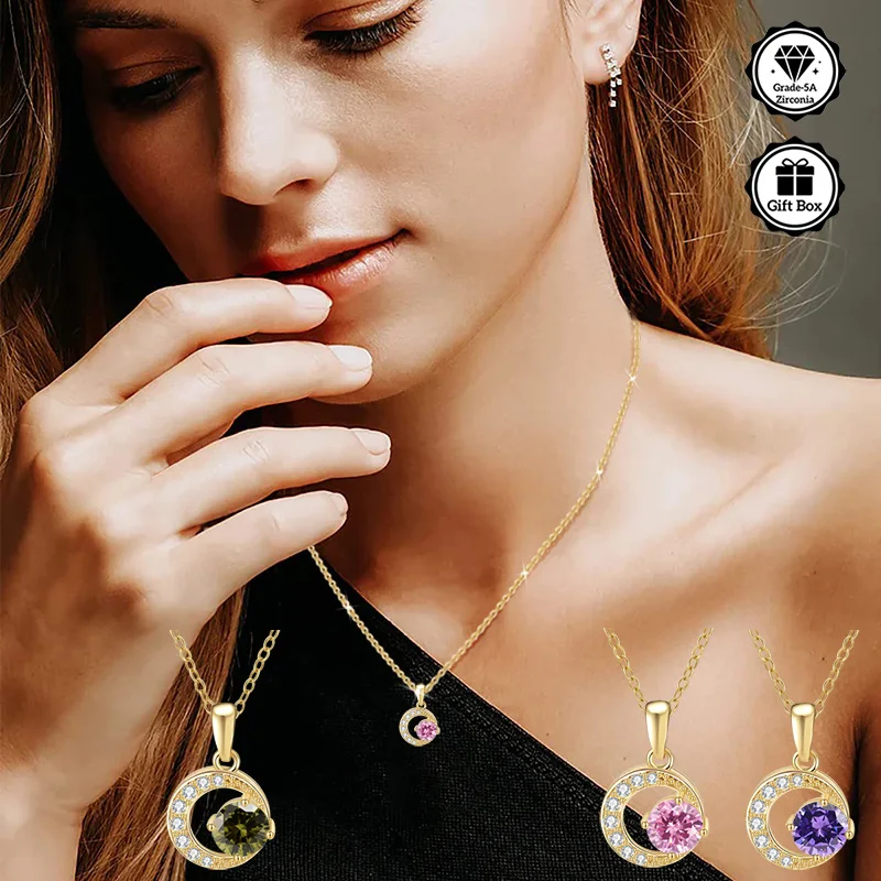 

LAMVOICE jewelry for women/ hypoallergenic necklace, Christmas gift for, 1 carat zirconia necklace, high quality jewelry