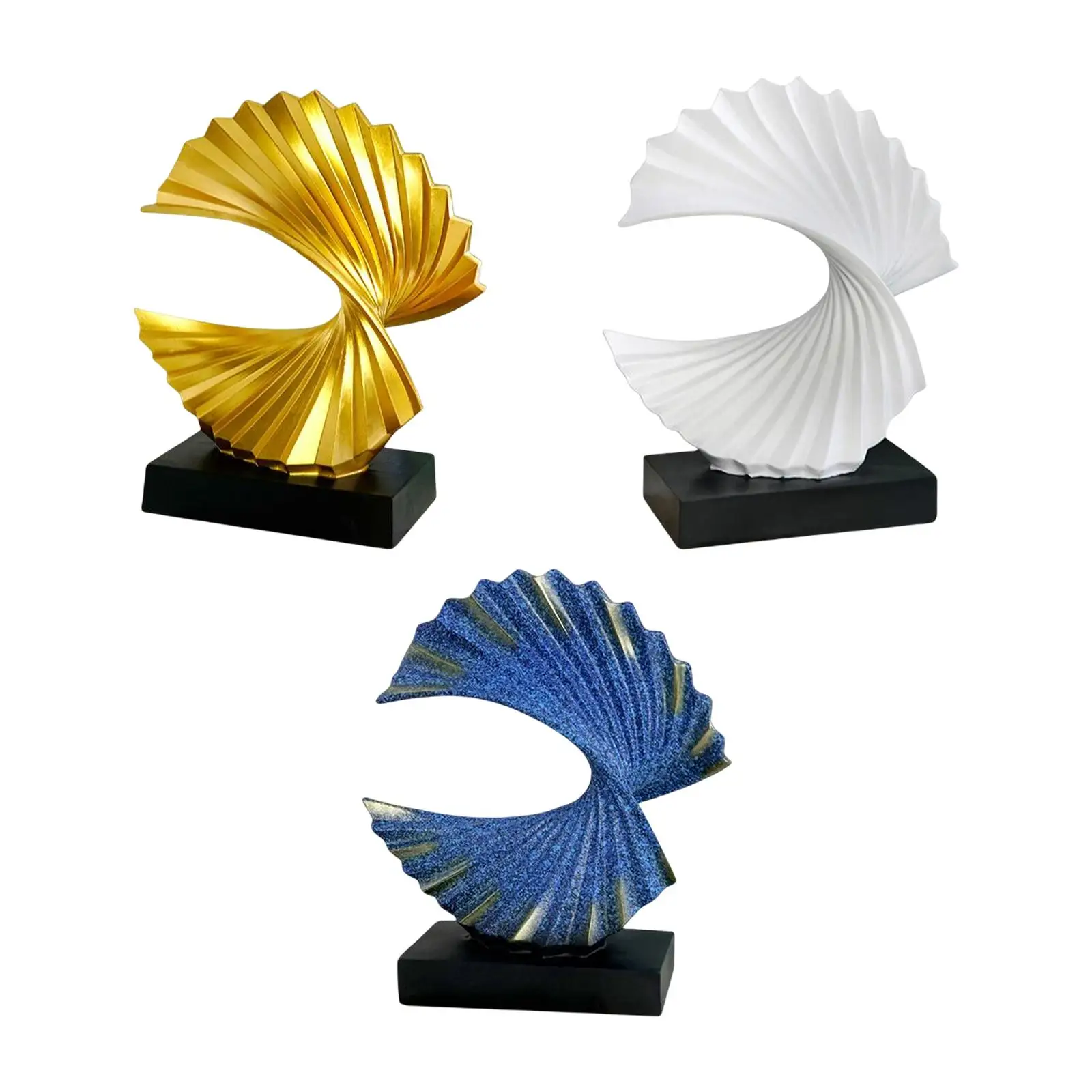 Home Ornament Fan Resin Sculpture Gift for Outdoor Living Room Decor