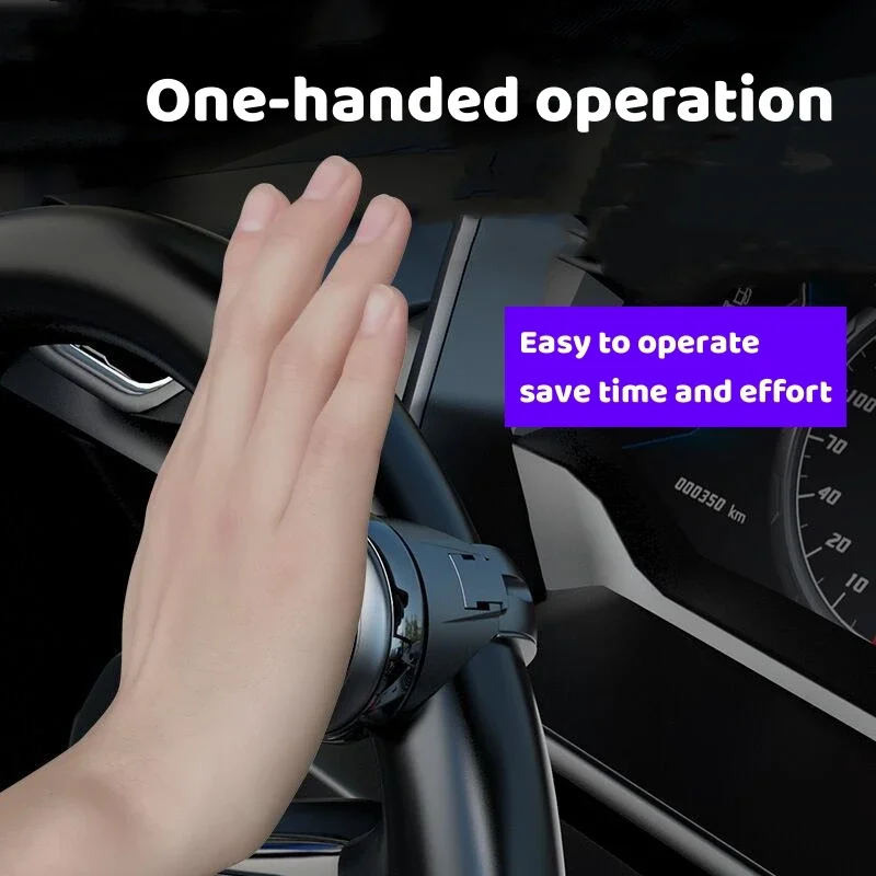 

Спиннер рулевого колеса с удобной ручкой — эргономичный дизайн для облегчения усталости руки во время длительных водителей, универсальный, подходит для большинства автомобилей