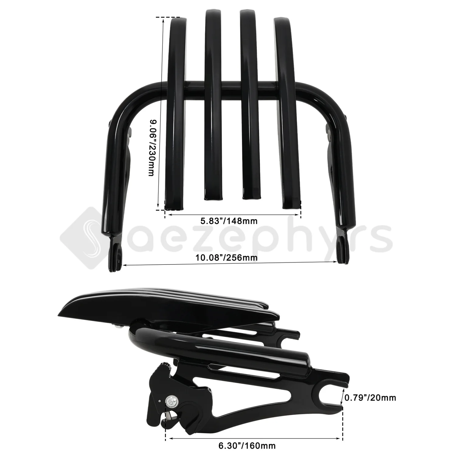 Motorcycle Detachable Two-Up Stealth Luggage Rack 4-point Mount For Harley Touring CVO Road King Electra Street Glide 2009-2026