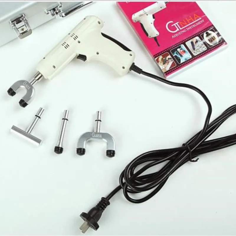 New Professional original 4 Heads chiropractic adjusting instrument /Impulse adjuster/Electric Correction Gun Activator Massag