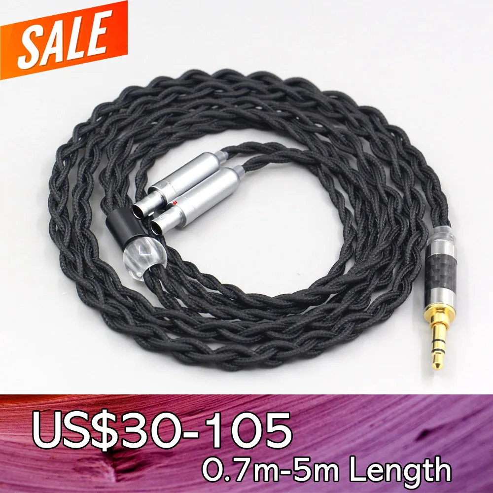 LN007450 Pure 99% Silver Inside Headphone Nylon Cable For Sennheiser HD800 HD800s HD820s HD820 Enigma Acoustics Dharma D1000