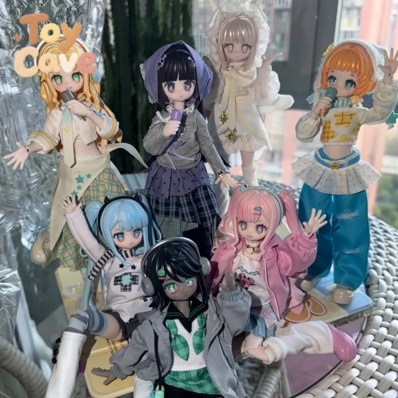 Starwishproject Bjd Doll 1/8 Scale Articulated Figure Electronic Girl Group Blind Box Collectible Desktop Display Ornament Gift view 6
