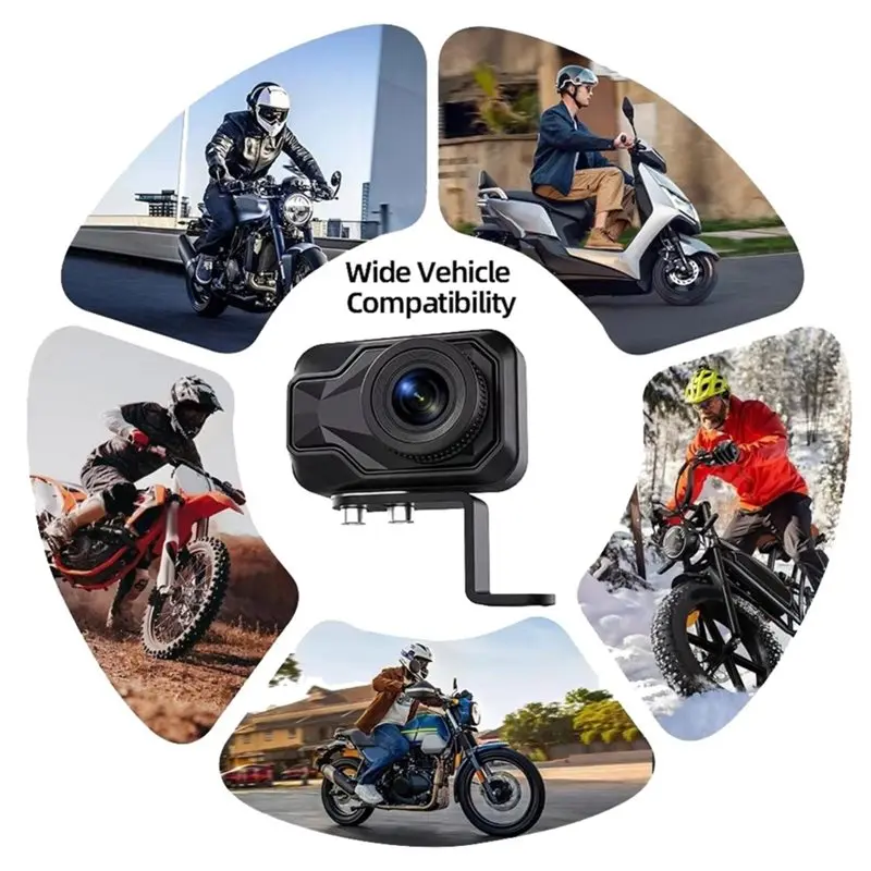 Precision GPS Tracking IP67 Waterproof 2K For Motorcycle DVR Wifi Loop Recording Camera Video Recorder For Electric Bike Bicycle