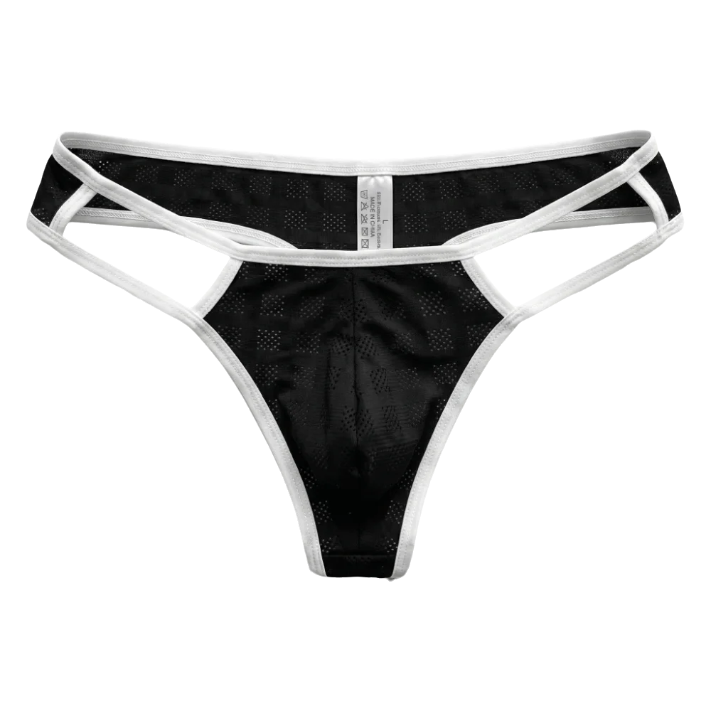 Creative Hollow Men's Thongs Low Waist Briefs Men's Underwear Ultra-thin Mesh Underpants Male