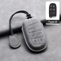 For Jeep Renegade Grand Cherokee Dodge Ram Charger 1500 Challenger Chrysler 300C Journey Leather Car Remote Key Case Cover