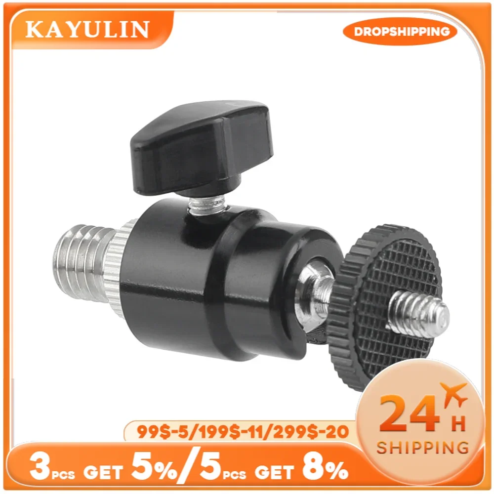 Kayulin 1/4 inch Mini Ball Head With 1/4 inch Male to M12 Male Double-end Screw Adapter For Camera Accessory Photo Studio