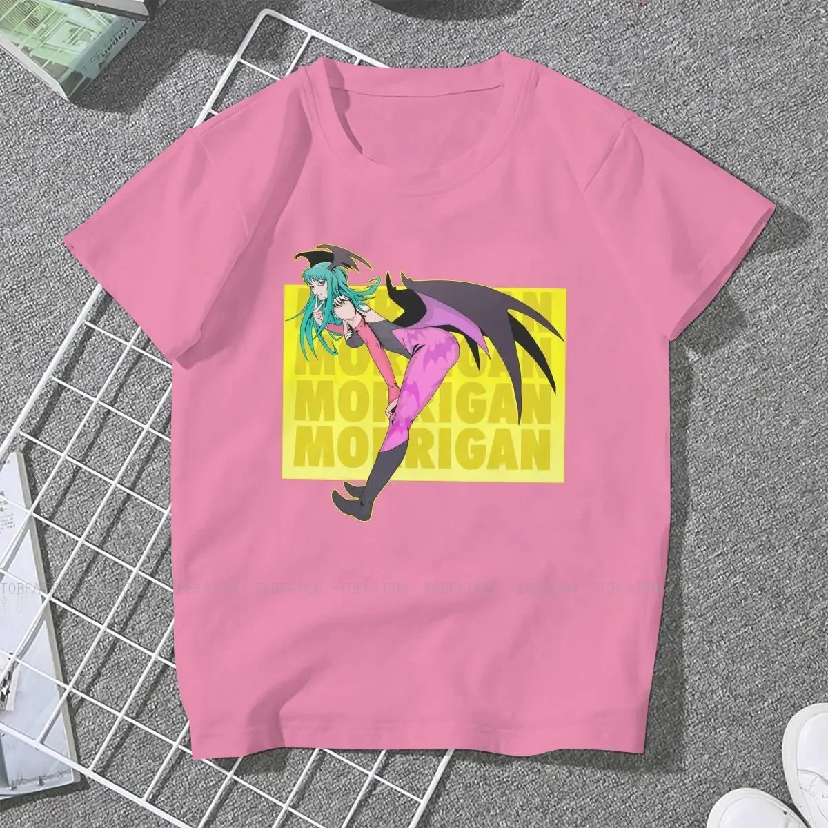 Y2k Short Sleeves Sunmmer T Shirt Morrigan Aensland Beauty O Neck TShirt Darkstalkers Vampire Pure Original  Girl Hot Sale Tops