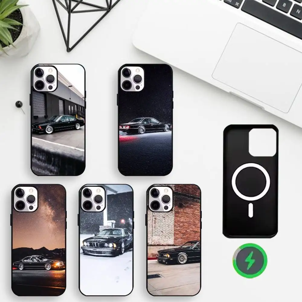 

E-E24 Power Classic car Phone Case For iPhone17,16,15,14,13,12,11 Plus,For Magnetic Wireless Charge Cover