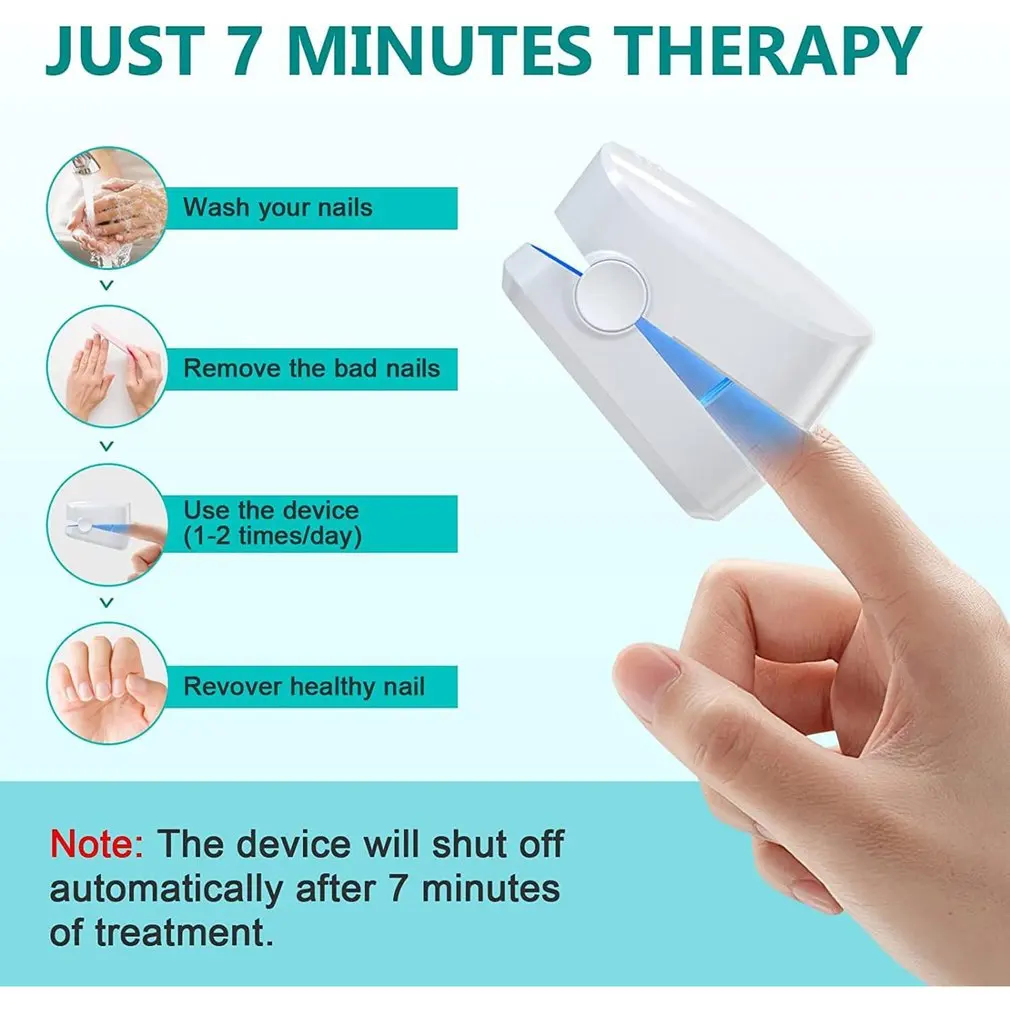 Rechargeable Nail Fungus Remover Toenail Fungus Cleaning Laser Device Portable Nail Assisted Phototherapy Cleaning Lamp