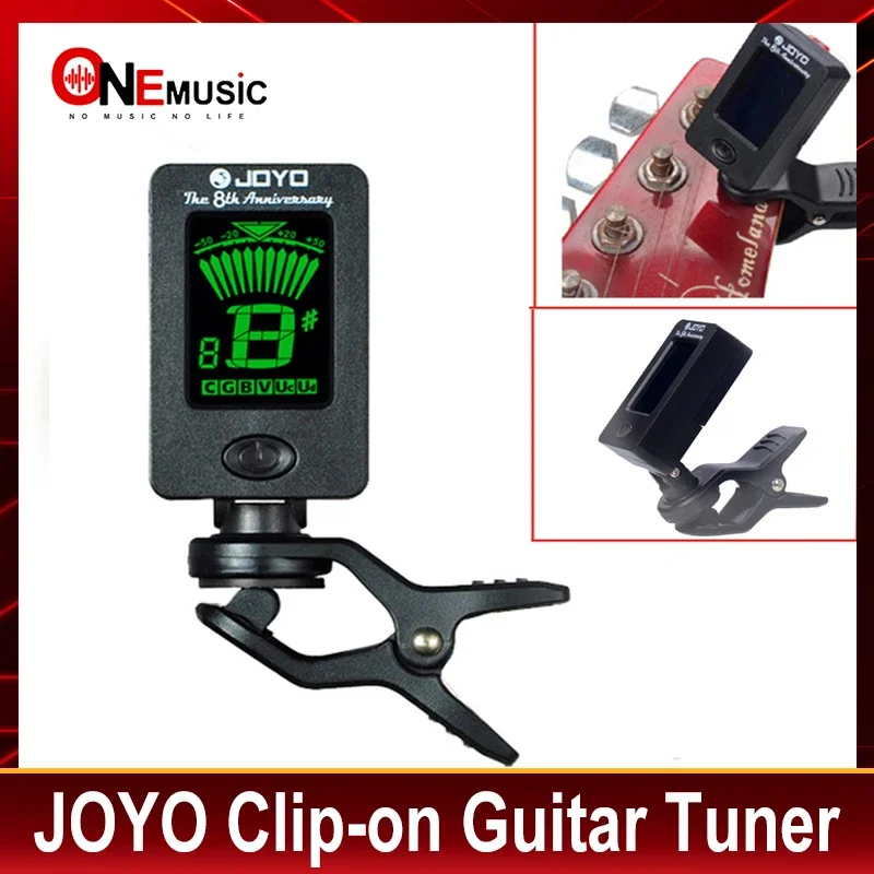 Package 50pcs/lot JOYO LCD Clip-on Guitar Tuner Bass tuner violin tuner ukuele Chromatic universal 360Degree Rotatable sensitive