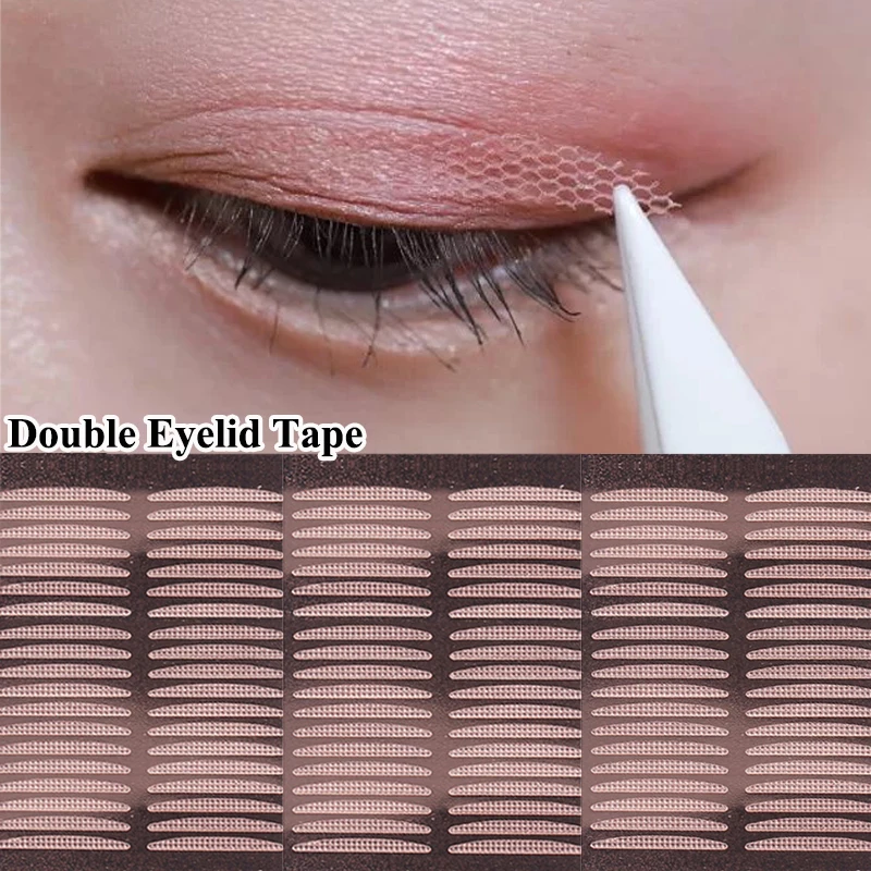 Transparent Double Eyelid Tape Self Adhesive Natural Invisible Big Eyes Lift Non-marking Mesh-Lace Eye Stickers Eyes Makeup Tool