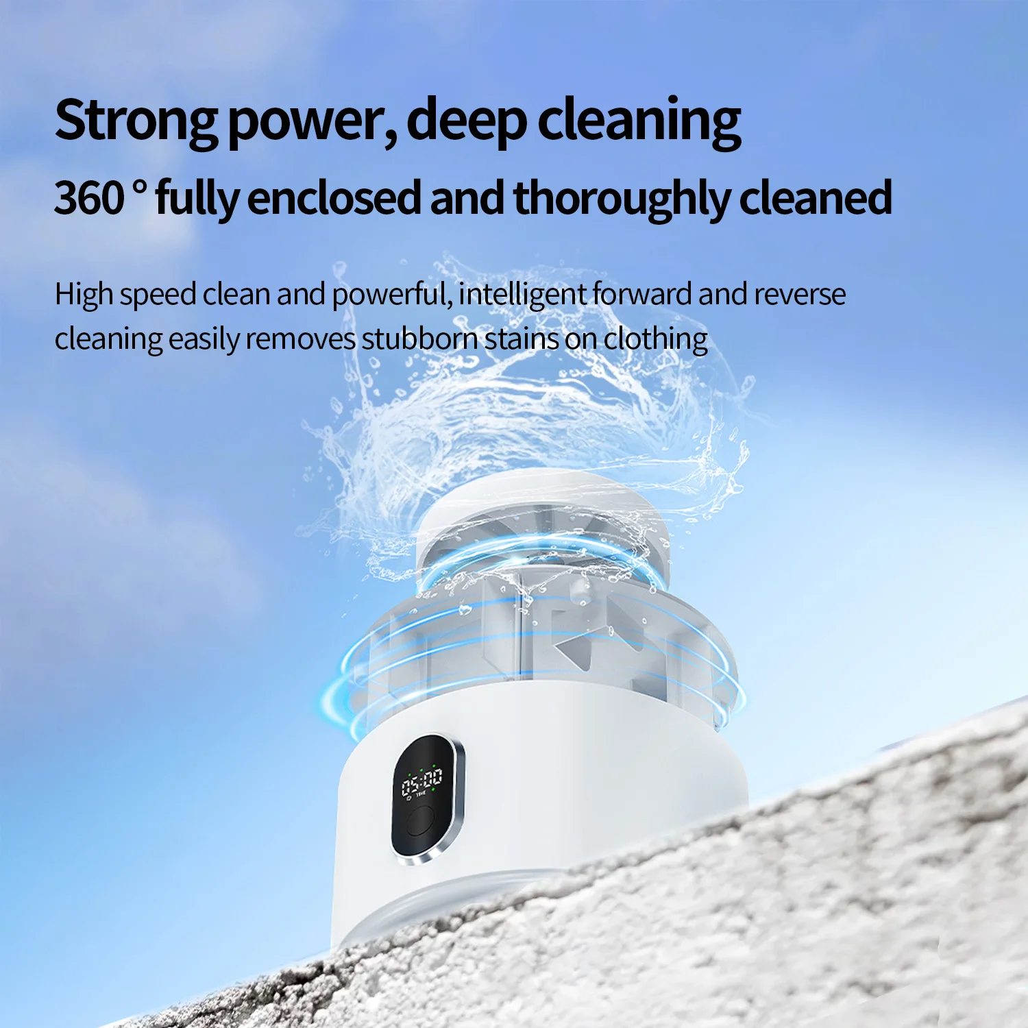 Máquina de lavar roupa portátil, display digital, copo de lavagem totalmente automático, lavagem poderosa para roupas íntimas