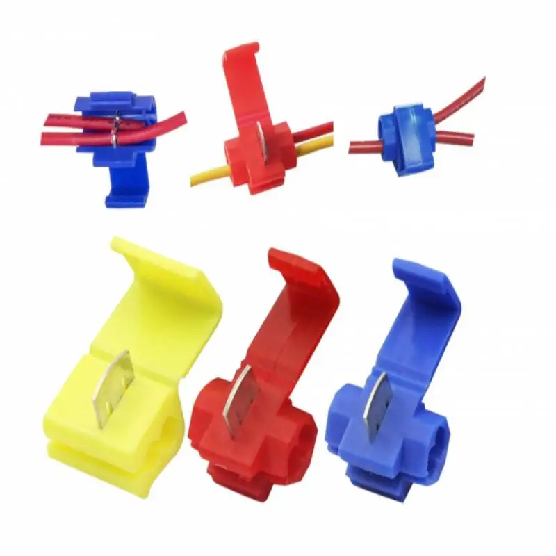 10/25/50PCS Wire Connector  Lock Snap AWG22-10 Without Breaking Cable Insulated Crimp Quick Splice Electrical Terminals