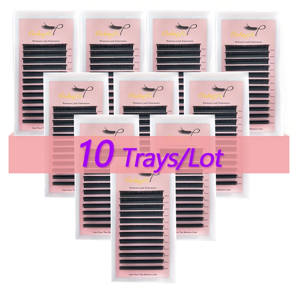 

Colorful 20mm Individual Eyelashes For Extension Russian Volume 5 6 7mm Lower/Bottom/Short Faux Cilios Soft Silk Lash Supplies