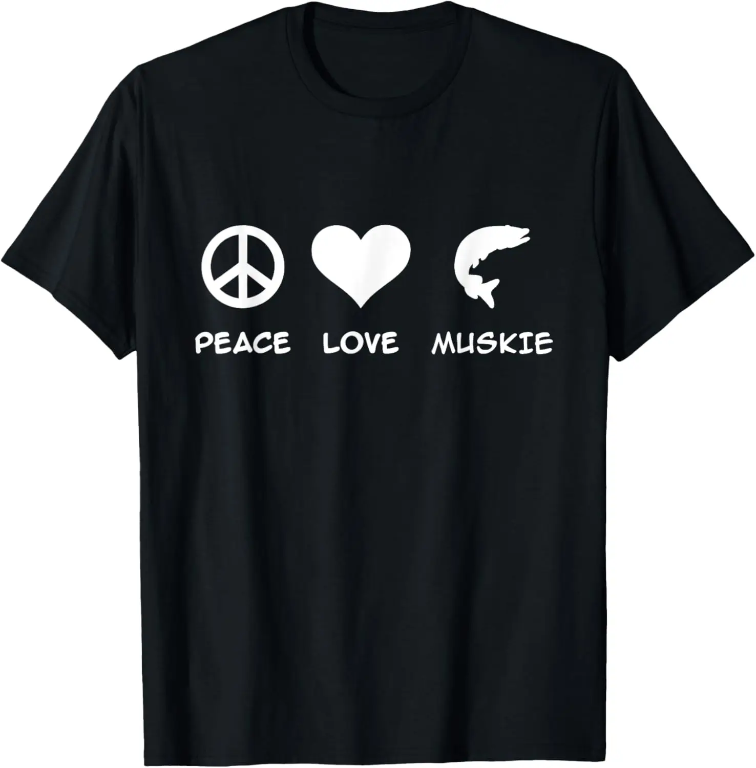 

Fishing Peace Love Muskie T-Shirt