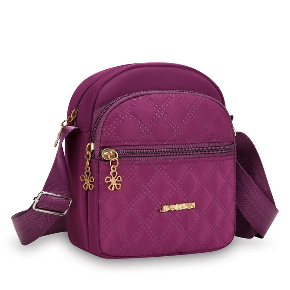 

New Nylon Small Square Bags Crossbody Multi-compartment Mobile Phone Bag Multifunctional Messengers Bag