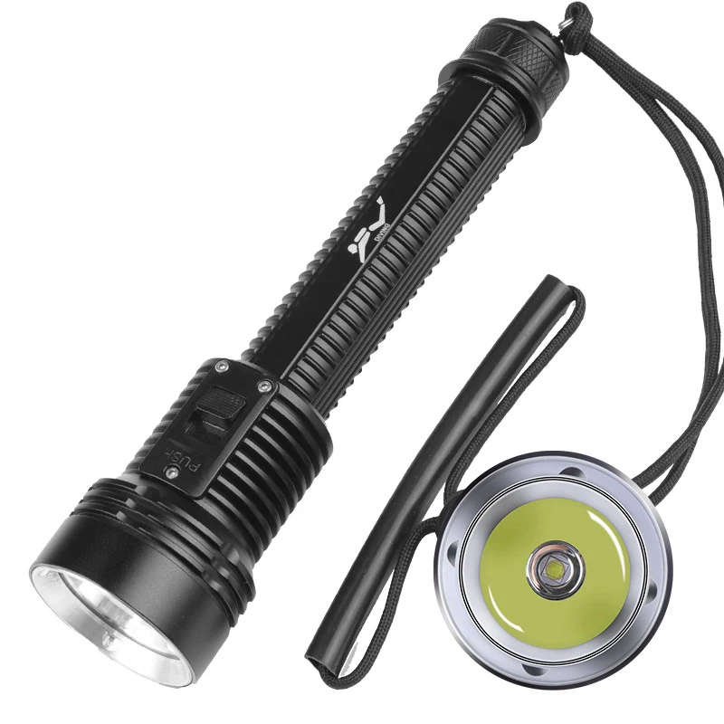 

T40 LED Diving Professional Flashlight 1500LM Waterproof IPX8 Underwater Light Torch 30M 18650 Rechargeable Dive Lantern Lamp