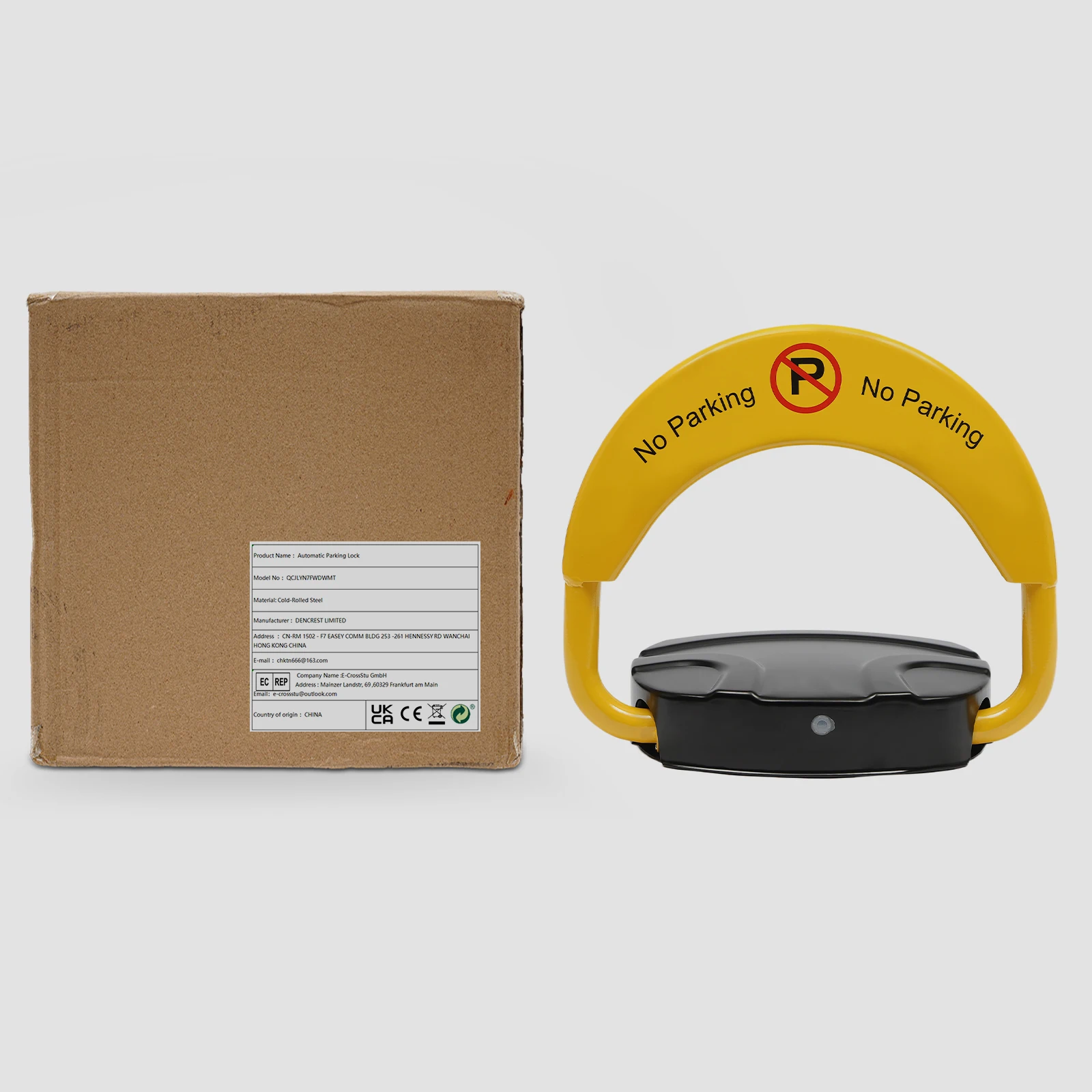 Intelligent parkeerslot met afstandsbediening 180 °   Opvouwbare barrière Autosensor Antibotsing waterdicht slot