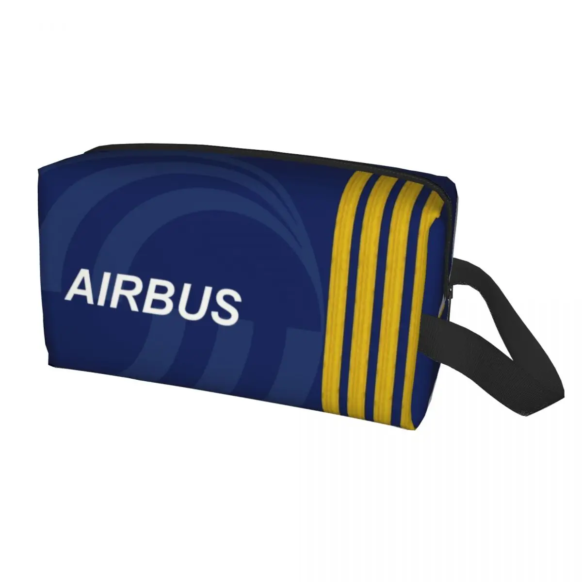 Cute Airbus Fighter Pilot Travel Toiletry Bag for Women Aviation Airplane Cosmetic Makeup Bag Beauty Storage Dopp Kit