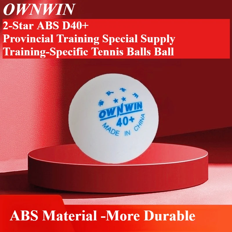 

OWNWIN 2-Star Table Tennis Balls D40+ ABS Material Provincial Training Special Supply Training-Specific Ping Pong Balls Durable