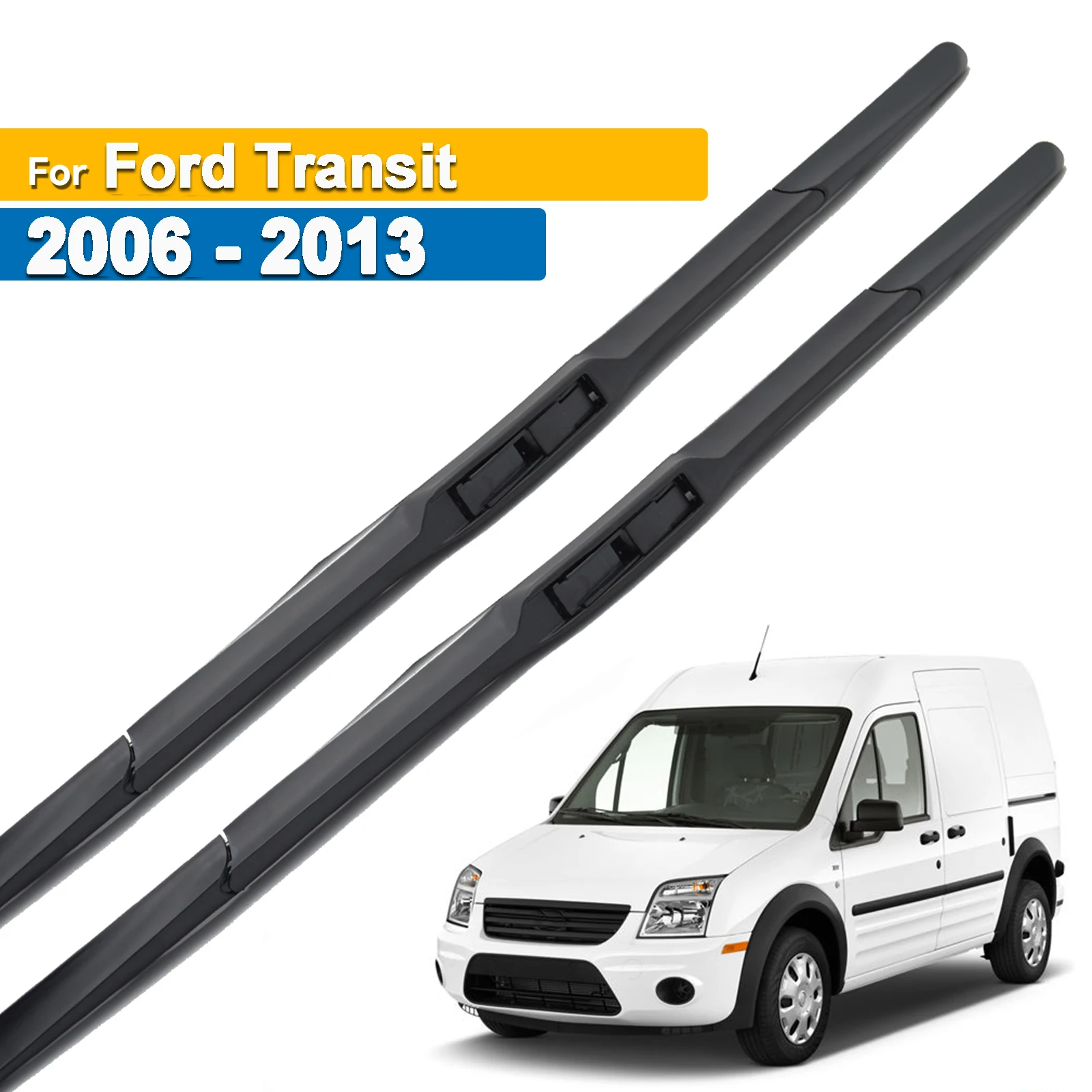 Escobillas Limpiaparabrisas Delanteras Híbridas Erick's Wiper LHD para Ford Transit 2006-2013, Limpiaparabrisas para Parabrisas, Escobillas para Lluvia, 26"+22"