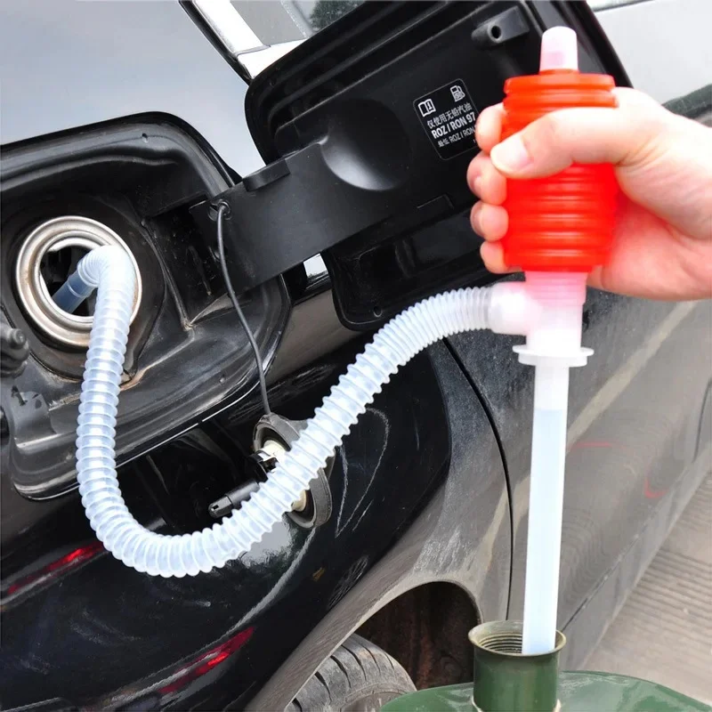 Manual Diesel Gasoline Fuel Transfer Pump Hand Operated Oil Sucker Syphon Suction Petrol Extractor for Truck Car SUV Motorcycle