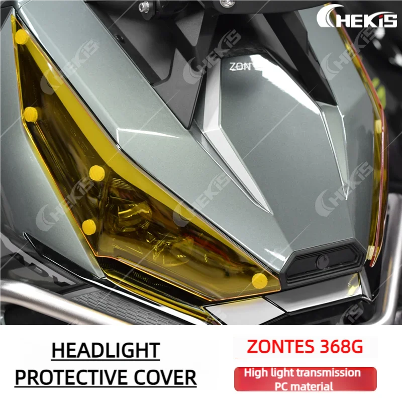 Chekis Is Suitable for Zontes 368g Special Modification Accessories, Headlight Protective Shell, Headlight Color-Changing Cover, Headlight Color-Changing Overlay Patch, Pc