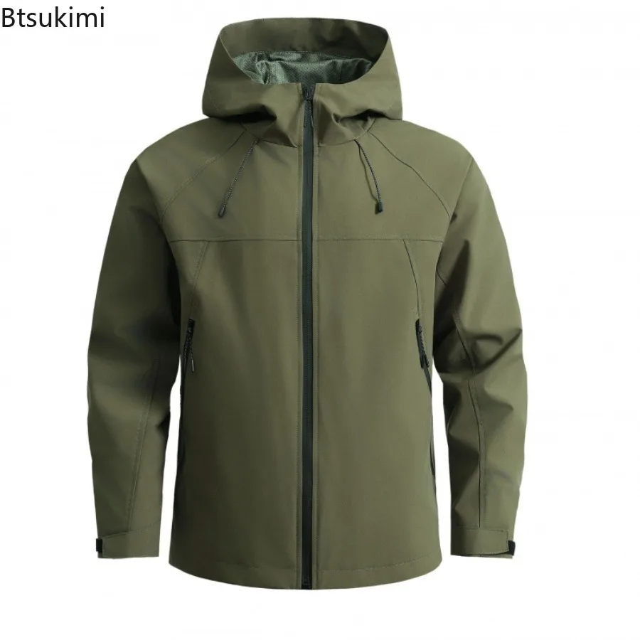 2025 New Hooded Jackets Men and Women Outdoor Casual Windproof Mountaineering Clothing Coats Spring Autumn Windbreaker Jackets