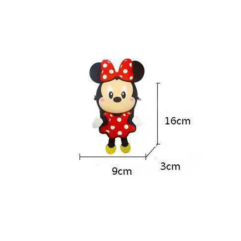 Disney Mickey Mouse Shoulder Bag Anime Cartoon Minnie Mouse Silicone Children\'s Coin Purse Crossbody Bag Messenger Bag Gifts